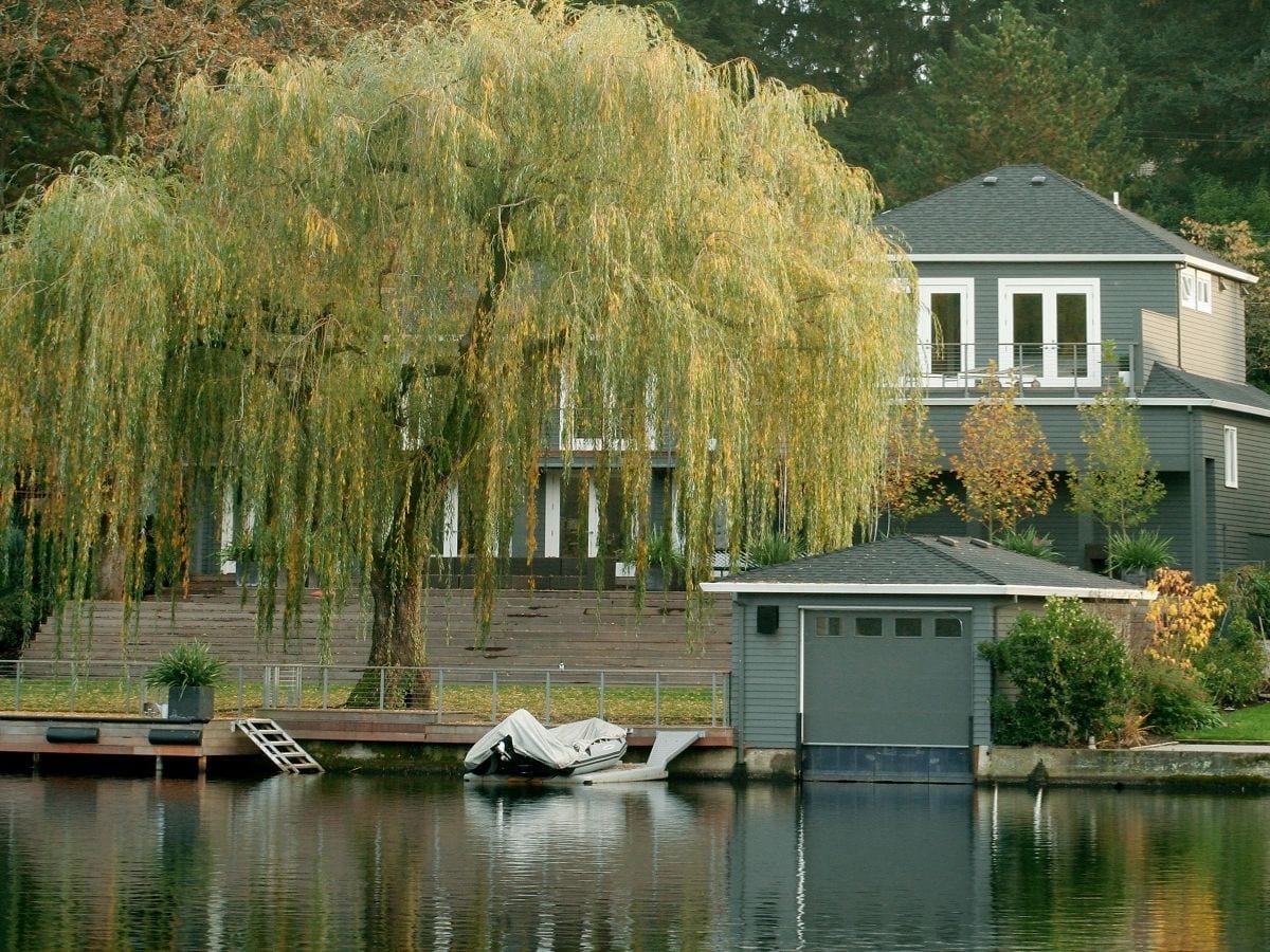 West Bay boat house on Lake Oswego